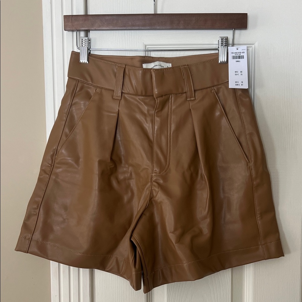Abercrombie & Fitch High Waist Tan Shorts